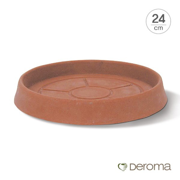 [데로마 Deroma] 인테리어 플라스틱 화분받침대 라운드 소서(24cm)